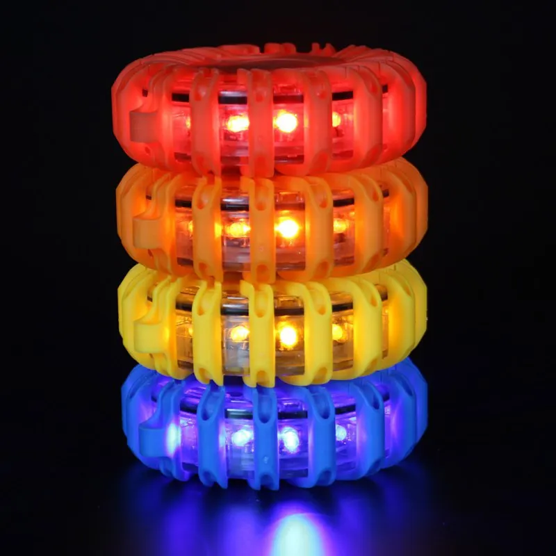 Charging LED Lamp Flashing Car Warning Light Rechargeable Safety Emergency Road Magnetic Warning Lights Yellow 16 LED HS-8106