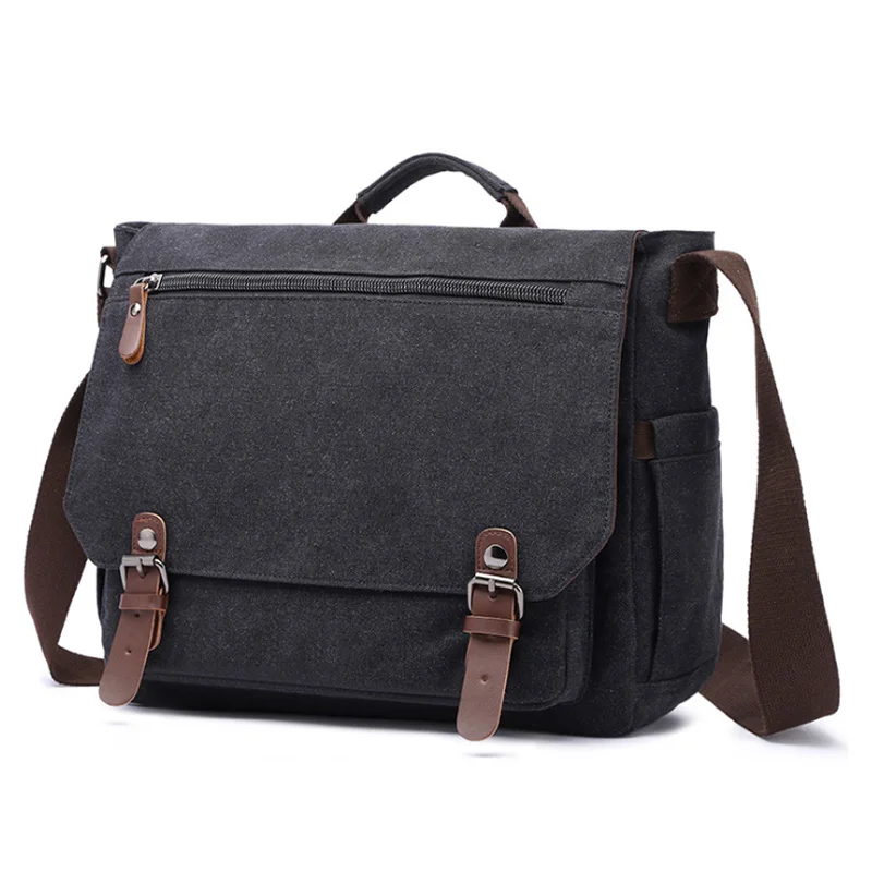 

ABDB-Men'S Shoulder Bag Men'S Bag Canvas Messenger Bag Business Casual Wild Envelope Bag Trend Package