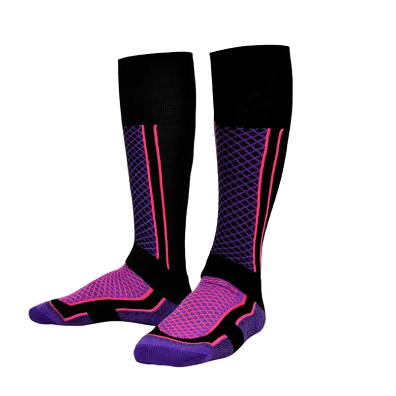 1 Pair Ski socks Mens Women Quality Hike Walking Long Crew Boots Socks Wear-Resistant Warm Skiing Sports Socks #3D04 (6)