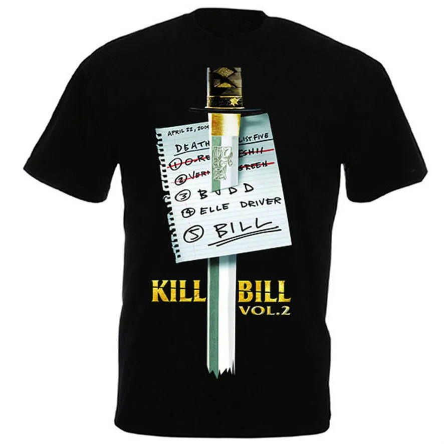 Kill Bill Vol 2 от Quentin Tarantino Uma Thurman футболка из хлопка с круглым вырезом и коротким