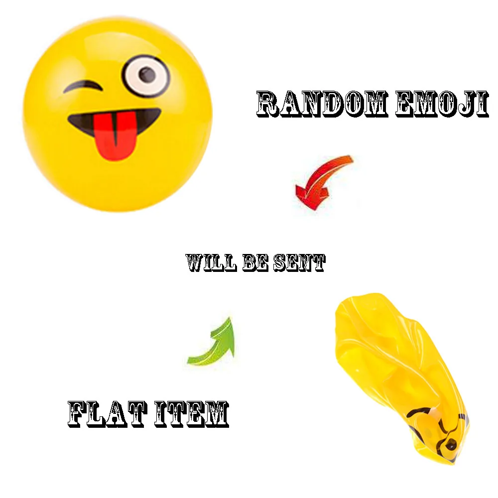 1 Pcs Baru Populer Anak Lucu Kuning Kartun Emoji Smiley Bola Pantai