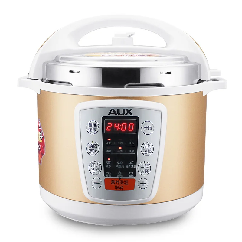 220V AUX Intelligent ELectric Pressure Rice Cooker 5L 900W Multifunctional Gold Color Pressure Heating Rice Cooker With 2 Inners цена 220V AUX Intelligent ELectric Pressure Rice Cooker 5L 900W Multifunctional Gold Color Pressure Heating Rice Cooker With 2 Inners цены онлайн