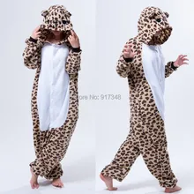 Leopard Grain Bear Onesies Pajamas Jumpsuit Hoodies Adults Cosplay Kigurumi Costumes for Halloween and Carnival