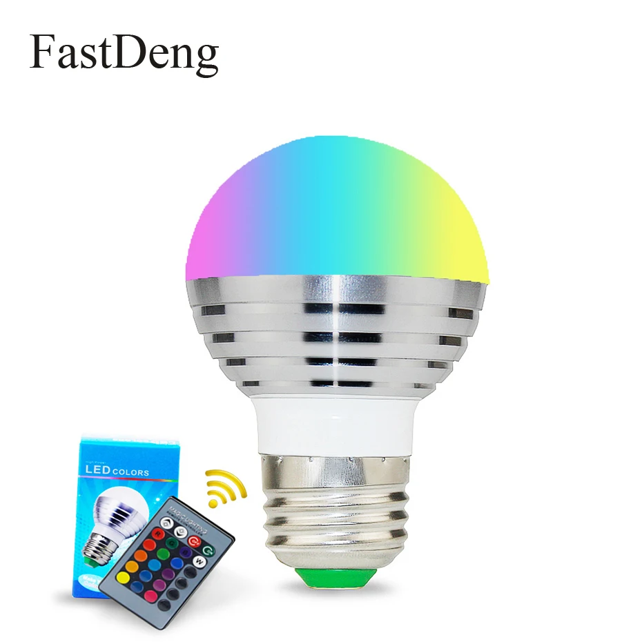 

RGB Bulb Lamp E27 E14 LED Bulb 16 Colors Dimmable 110V 220V LED Smart Lights For Home Holiday Decoration With Remote Control
