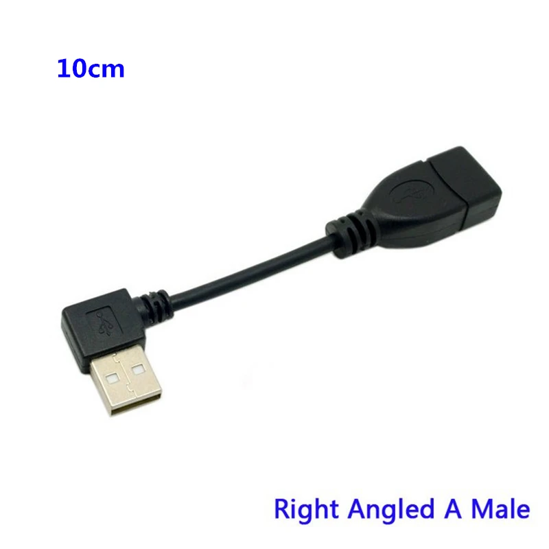 10cm 20cm 40cm USB2.0 Cable USB Male to female extension cable 90 Degree angled