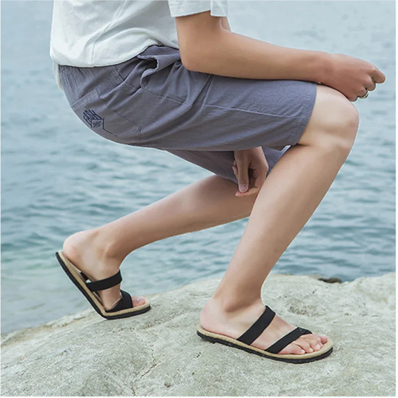 7 2017 new summer mens shorts loose elastic cotton casual shorts fashion jogger shorts black men short pants