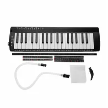 Swan 37 Keys Teaching Music fundamentals Mouth Organ Melodica Black Color Keyboard Musical Instruments Accordion Tool