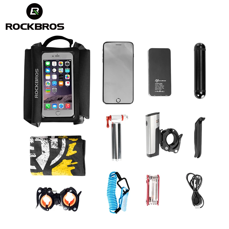 Flash Deal ROCKBROS 5 Style Bicycle Top Tube Bags 5.8" /6.0" /6.2"  Touch Screen Smartphone Cycling Bag Rainproof Bike Front Frame Pannier 4