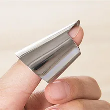 Накладные ногти из нержавеющей стали для пилинга пилинг выбор бобов защита пальцев анти-резной инструмент для защиты рук