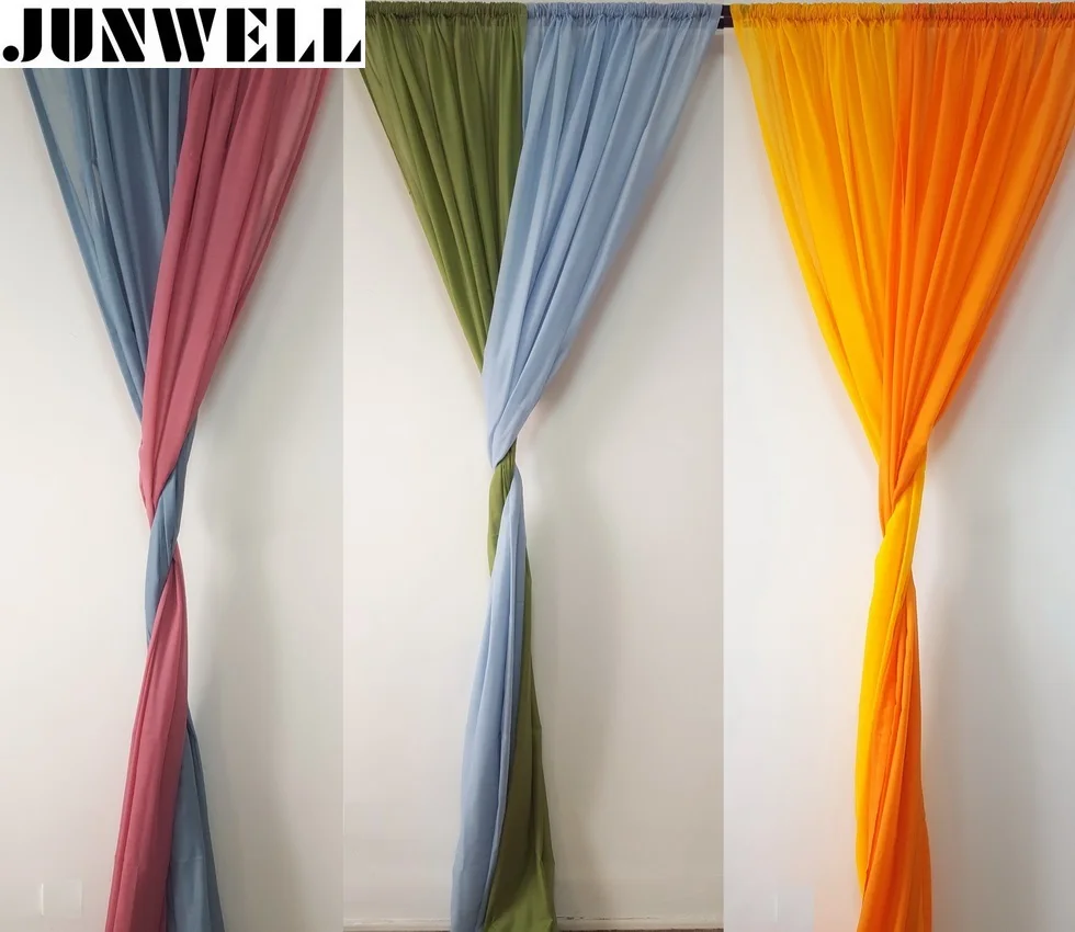 100 polyester super soft cotton feel voile Curtain Rod Pocket heading