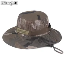 XdanqinX/ летняя новая стильная камуфляжная кепка с козырьком для взрослых, мужские головные уборы, широкий большой солнцезащитный козырек-сетка дышащие шапки для мужчин