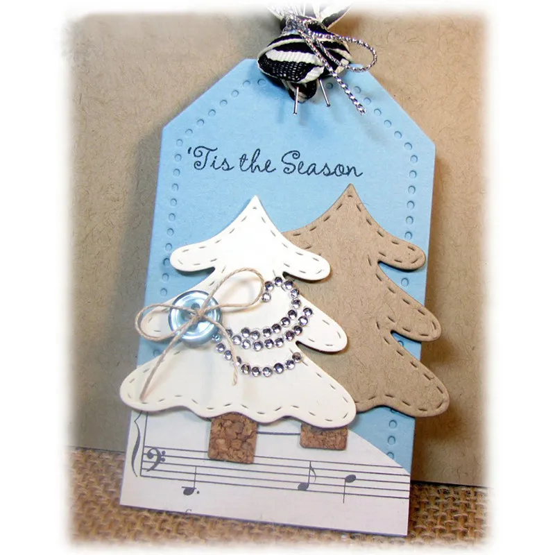 

YaMinSanNiO Christmas Tree Metal Cutting Dies New Die Cuts for Card Makings DIY Paper Cards Embossing Stencil Card Decoration