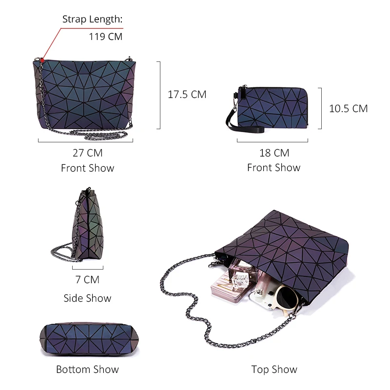  Lovevook women handbag luxury shoulder bag set folding Totes crossbody bag female purse and wallet  - 33001533919