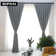 Japan style Striped chenille Blackout Curtains for Living Room Modern Curtains for the Bedroom Window Curtains Custom Made