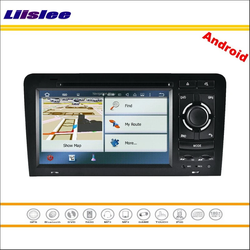 Perfect Liislee Car Android Multimedia For Audi A3 S3 A5 / 8P 2003~2013 Stereo Video Radio CD DVD Player GPS Map NAV Navigation System 3