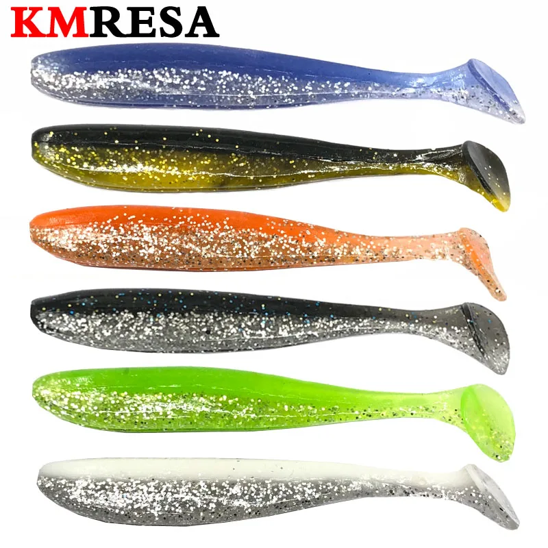 

6pcs / lot Wobbler Fishing Lure 85mm 4g Easy Cleaner Swimbait Silicone Soft Bait Double Color Carp Artificial Soft Bait Tackle