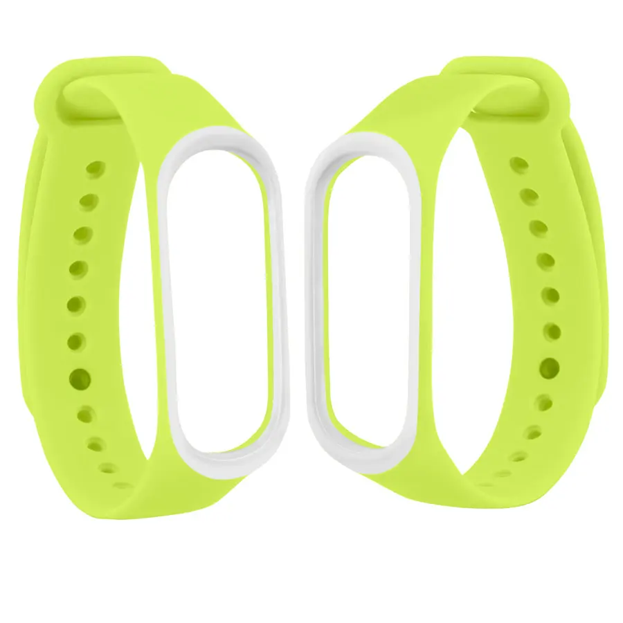 Двойной Цветной ремешок для mi Band 3 4 смарт-браслет аксессуары для Xiao mi Band 3 4 смарт-браслет ремешок для mi band 3/4 - Цвет: a605a16