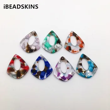 

New arrival! 34x29mm 50pcs/lot acetic acid drop-shape charms for earrings accessories/Earring parts Jewelry Findings making