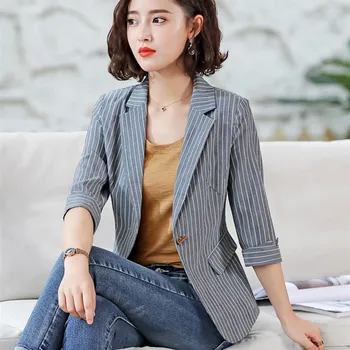 

Striped suit women's 2019 new fashion small suit OL thin section fashion professional jacket