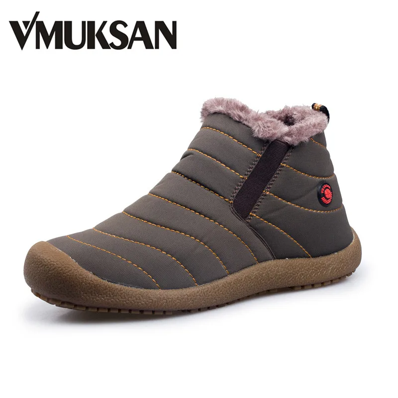 VMUKSAN Men Winter Snow Shoes Lightweight Ankle Boots Warm Waterproof ...