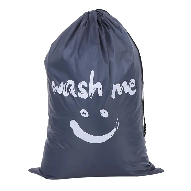 New Arrival Smiling Face Extra Large Nylon Drawstring Laundry Bag