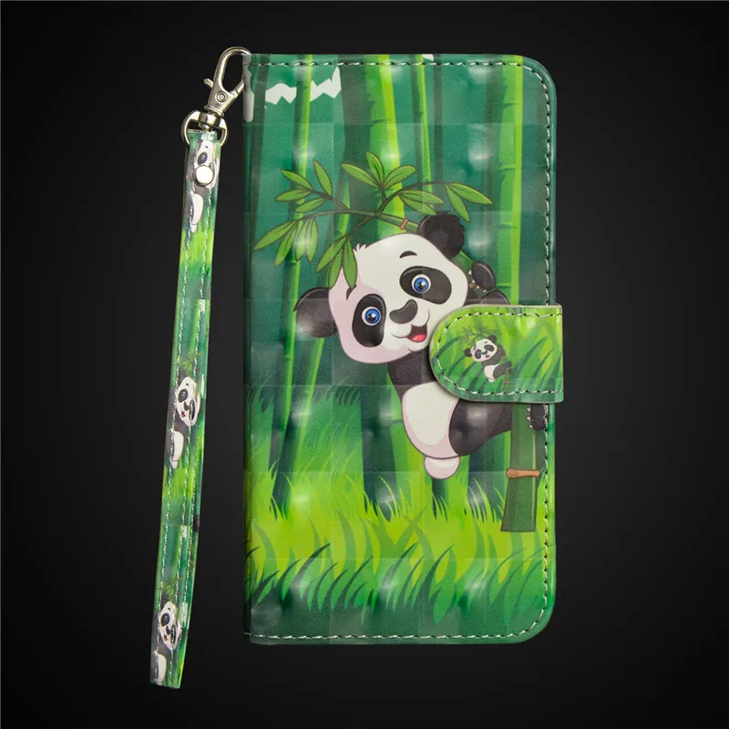 Флип кожаный чехол для iPhone 11 Pro XS Max XR чехол для coque iPhone 5 5S 7 8 6 6S Plus X чехол 3D кошелек Panda подставка чехол для телефона