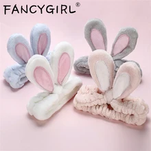 Новинка, модный фланелевый мягкий бантик, ободок с кроличьими ушами для женщин, девушек, тюрбан, милый держатель, повязка для волос, головной убор, аксессуары для волос