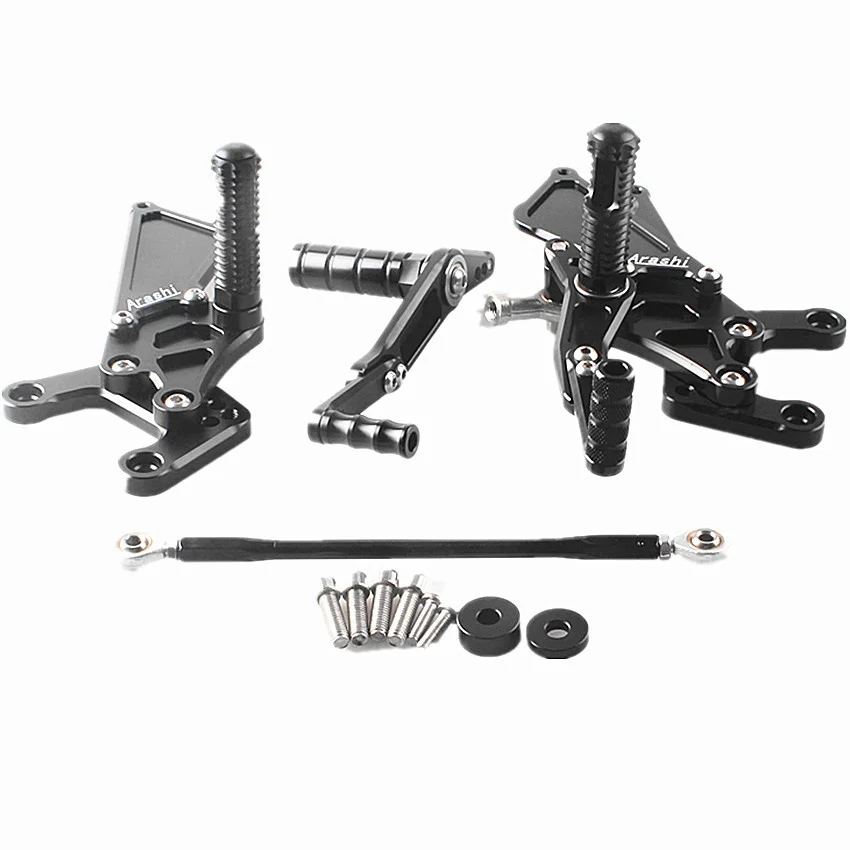 

CNC Aluminum For Yamaha YZF R1 YZF-R1 YZFR1 2009 2010 2011 Motorcycle Adjustable Rearset Foot Pegs Black