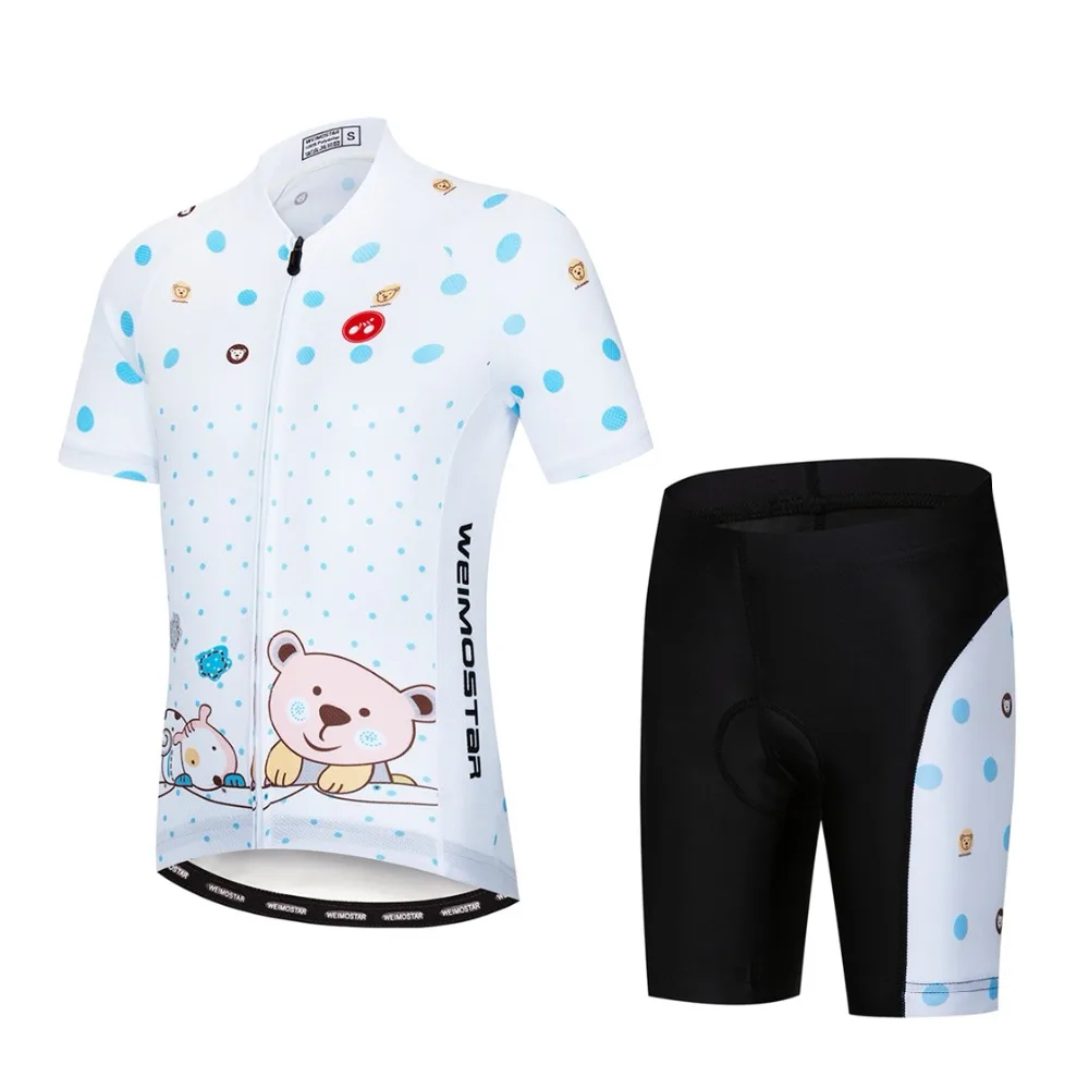 Kids Cycling jersey Set 2021 Bike Jersey Shorts Children Road Mountain MTB Bicycle Clothes Maillot Ropa Ciclismo Top bottom cats