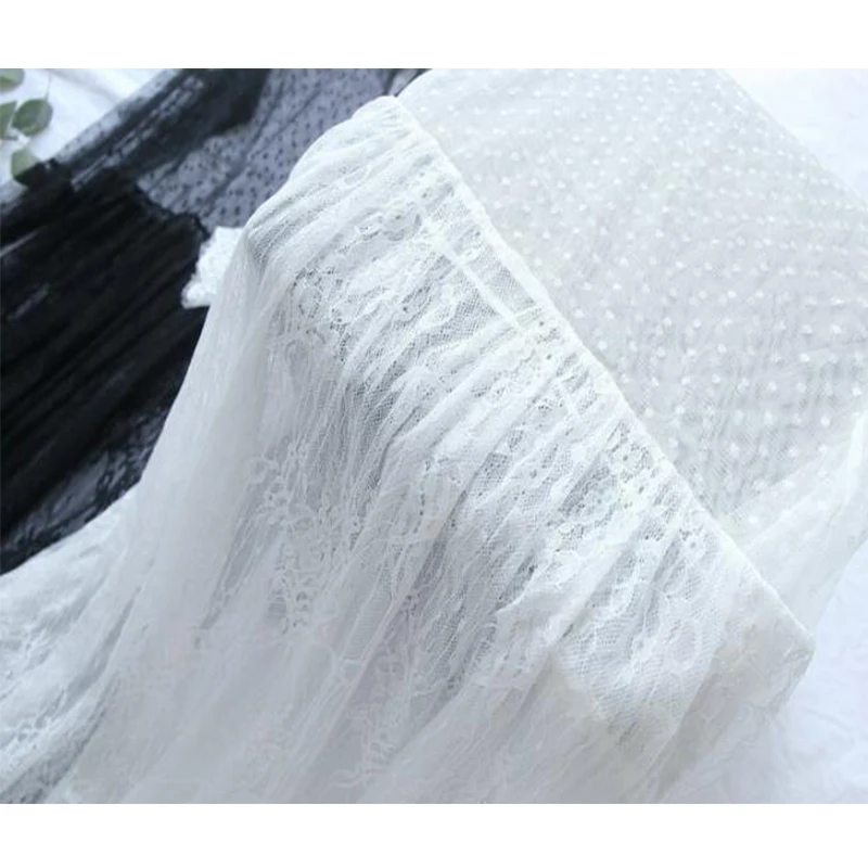 SEDUTMO Summer Lace Dress Women Long Sleeve Sexy Maxi Mesh Dresses Beach Basic Vintage Black Party Dress ED018