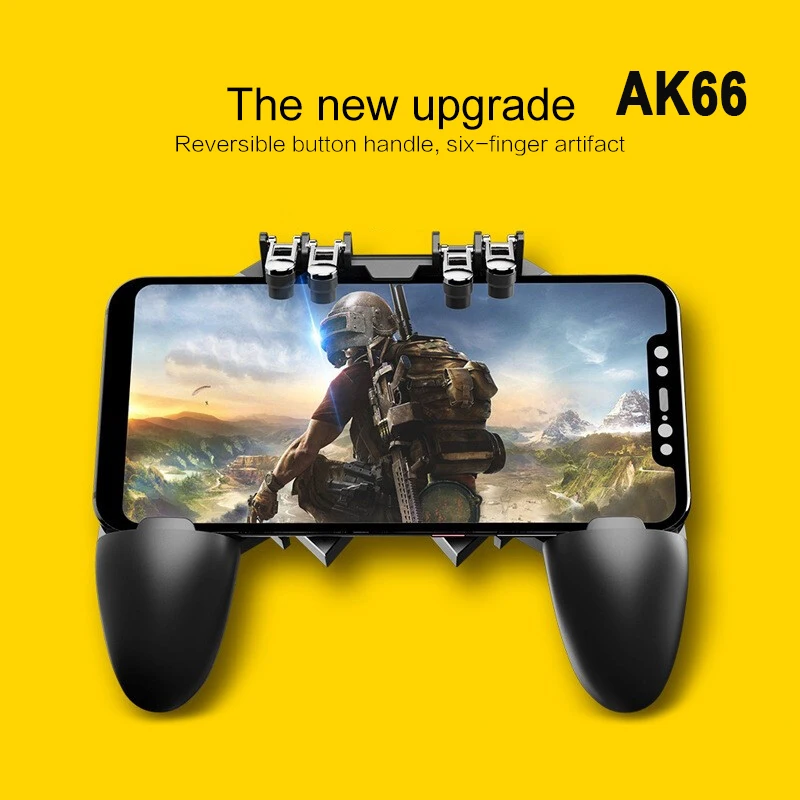 

Six fingers PUBG Mobile Controller Trigger Gamepad for Phone Aim Fire Shooter Button Game Pad Joystick for iPhone Android Pubg