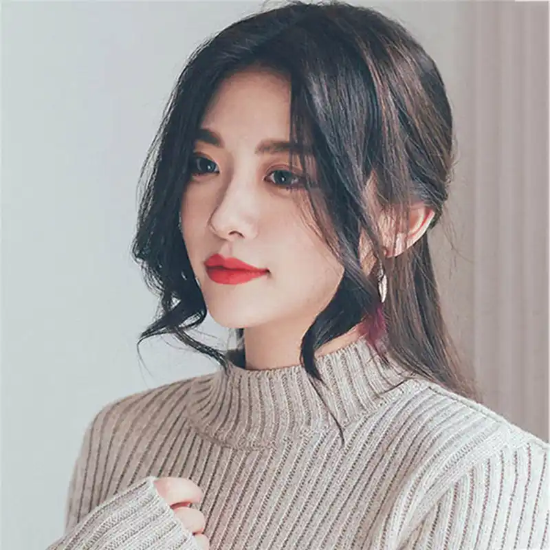 Cateleya Short Curly Wig Side Fringe Bangs Women Natural Fake Hair Pieces Hairstyles Heat Resistant Synthetic Hairstyles Fem