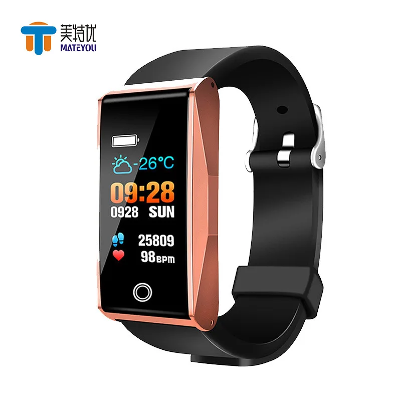 

MATEYOU smart bracelet waterproof metal case bluetooth sports casual positioning men's smart watch support IOS Android phone