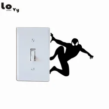 Креативный светильник с изображением Человека-паука, наклейка на стену с героями мультфильмов и супергероев для детских комнат, спальни, домашнего декора