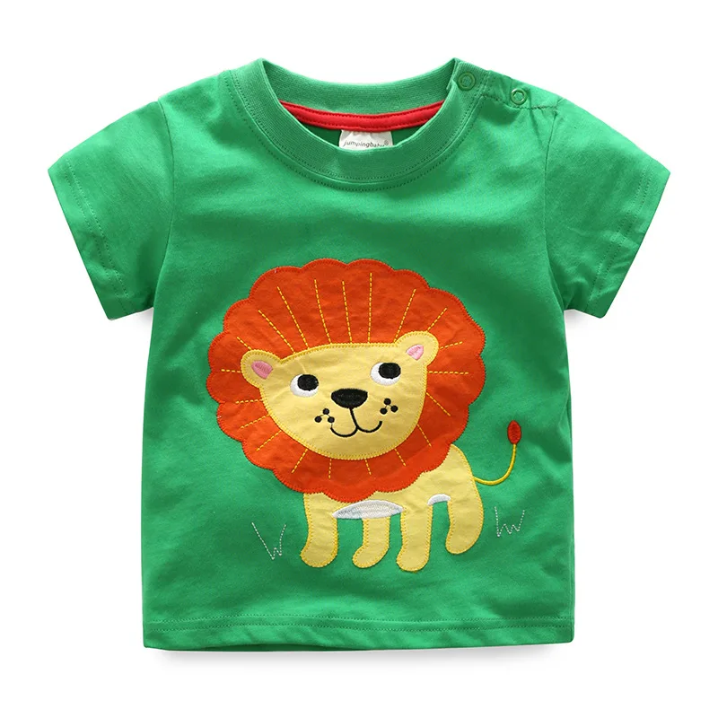 

2019 Boys T shirt Summer Tops Roi LionT-shirt Animal Print Dinosaur Camiseta Kids Clothes Tshirt Koszulka Koszulki Meskie Enfant