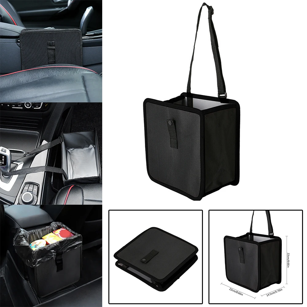 

For Stowing Tidying 1pc Leakproof Trash Can Rubbish Bin Foldable Car Waste Basket Storage Bag Mayitr