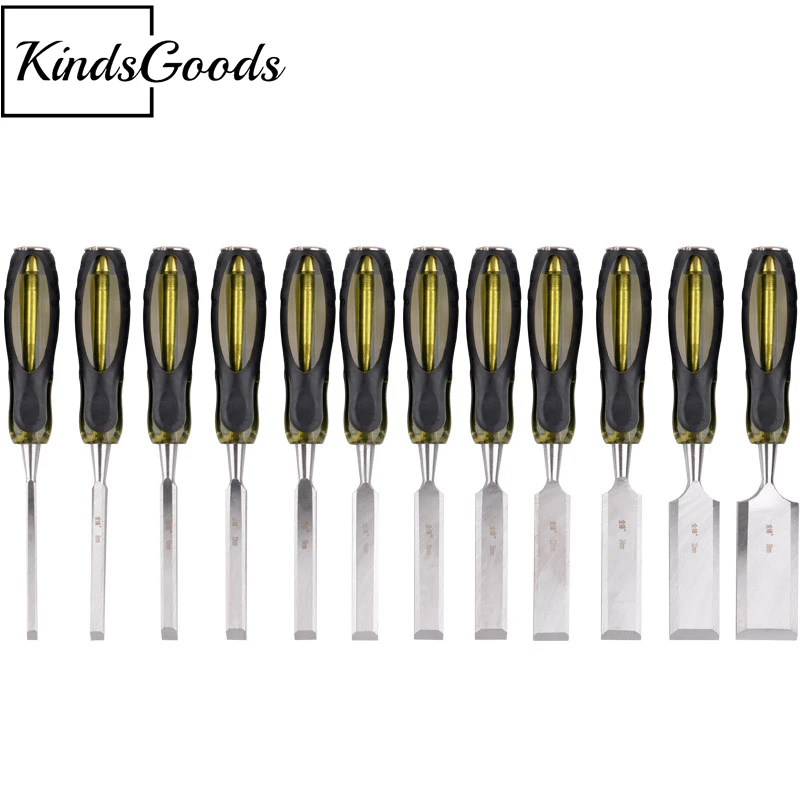 

12Pcs/set Transparent Wood Chisel Graver Wooden Tools Carve Wood Carving Tools Woodworking Chisel