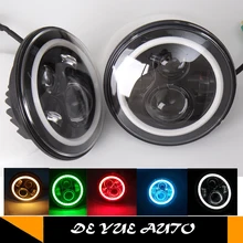 " Круглый 75 Вт светодиодные фары для Jeep Wrangler светодиодные Чип, бездорожье 4x4 использования мотоциклов offroad Грузовик внедорожник лодка