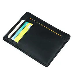 Мужской простой банковских кредитных карт клип автомобильный набор кошелек унисекс Для мужчин Для женщин кожа черный/коричневый
