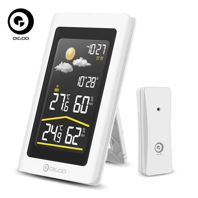 

Digoo DG-TH11300 Weather Station Outdoor HD Hygrometer Thermometer Digital Forecast Sensor Humidity Temperature Sensor Clock