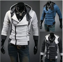 Freies verschiffen Schlank gebürstet farbe hoodie mantel Hoodie XL HERREN schrägleiste assassins Creed Hoodie.