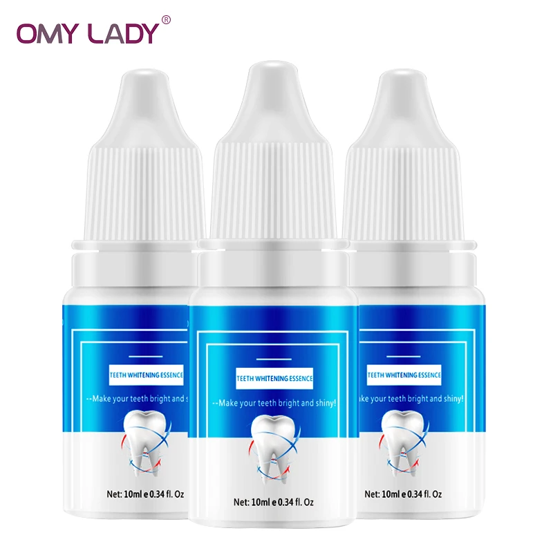 

OMYLADY 3PCS Teeth Oral Hygiene Essence Whitening Essence Daily Use Effective Remove Plaque Stains Cleaning Product teeth Clean