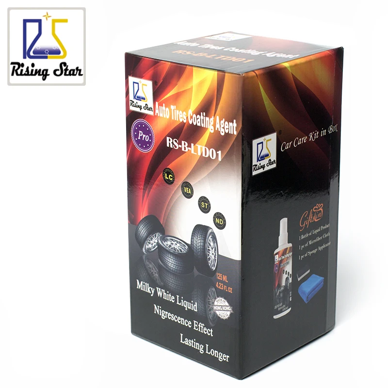 Rising Star RS B LTD01 Tyre Gloss Spray Tire Glazing Keep Tires Black Rubber Protectant Auto