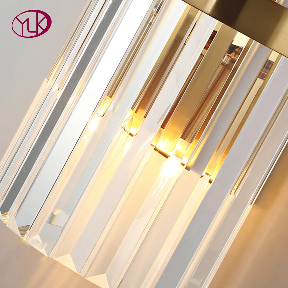 Youlaike современный светодиодный настенный светильник с кристаллами, креативный дизайн, золотой домашний декоративный светильник, светильник для спальни, настенный светильник для коридора, лампа