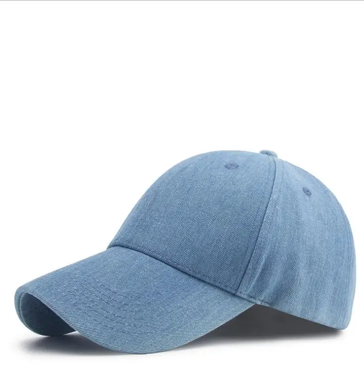 Color sólido Denim lavado Snapback sombreros de otoño de los hombres de verano las mujeres gorra de béisbol Golf bloqueador solar Baseball Casquette de Hockey tapas