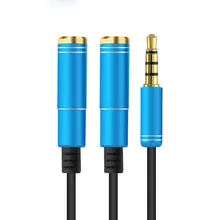 New Arrival 3.5mm 1 to 2 Dual Y Splitter Audio Cable Adapter Earphone Headphone Jack High Quality #ET