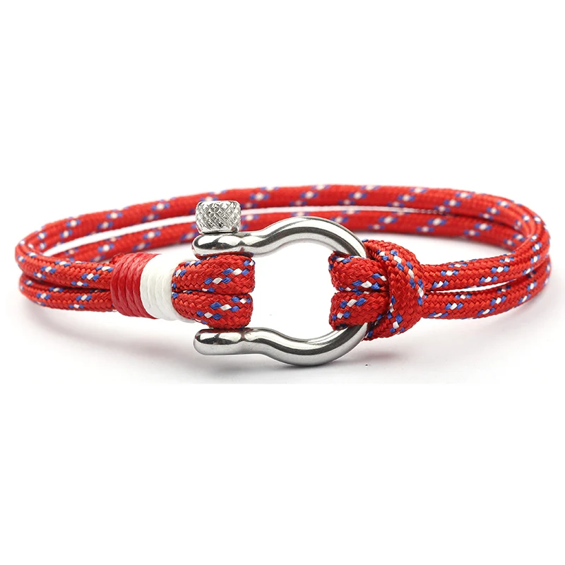 NIUYITID 2018 New Stainless Steel Buckle Men Bracelet Fashion Paracord Rope Navy Style Male Charm Braclet Jewelry High Quality (6)