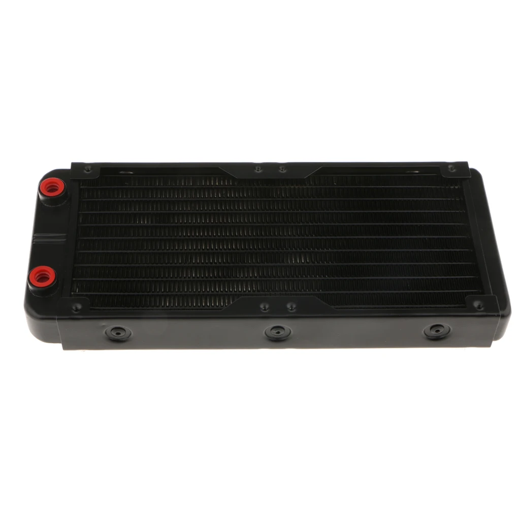 Aluminum Computer CPU 10 Pipes Water Cooling Radiator System 240mm G4/1