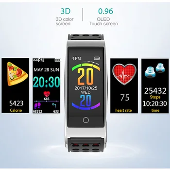 

E08 men Smart Bracelet ECG PPG Blood Pressure Measurement Fitness Tracker Watch Bracelet Waterproof Heart Rate Monitor Women