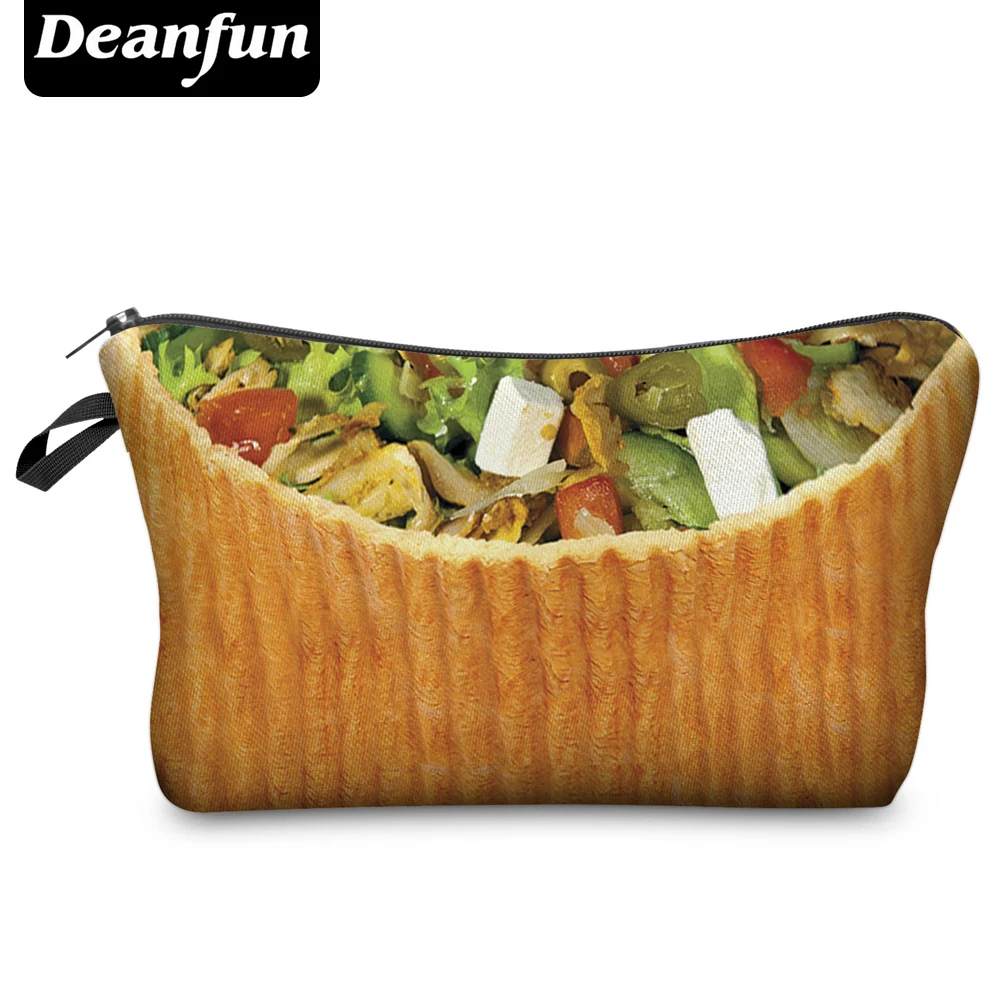 

Deanfun 3D Printing Cosmetic Bag with Zipper Food Funny for Women Makeup Organizer H59 #